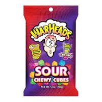 Warheads Peg Bag Chewy Cubes 5oz